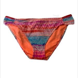 Red Camel pink orange blue bikini swim bottoms size large NWOT